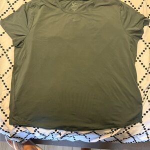 Nike Olive Green Performance Crewneck Tee